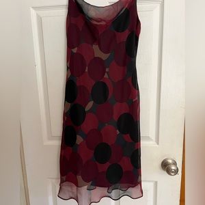 dark color polka dot dress